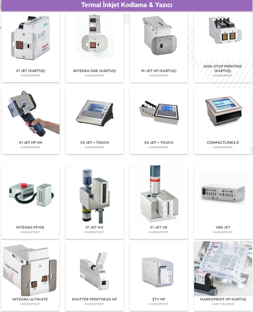termal inkjet kodlama makinası